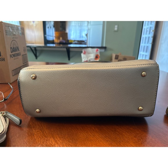 DASEIN Gray Satchel Handbag with Matching Wallet Crossbody Strap. Minimalist Y2K - Picture 5 of 6